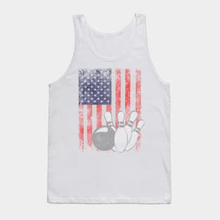 'Bowling American Flag' Awesome July 4th Freedom Gift Tank Top